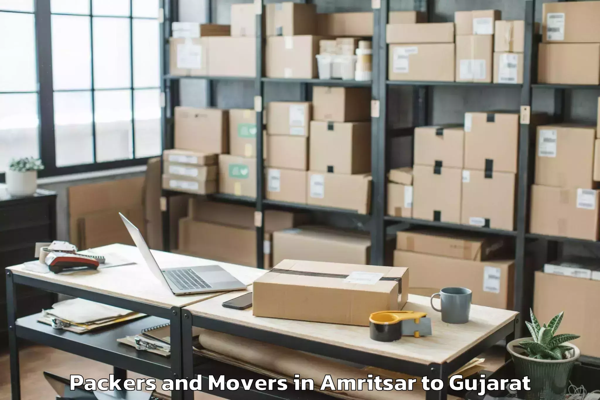 Trusted Amritsar to Khambhaliya Packers And Movers